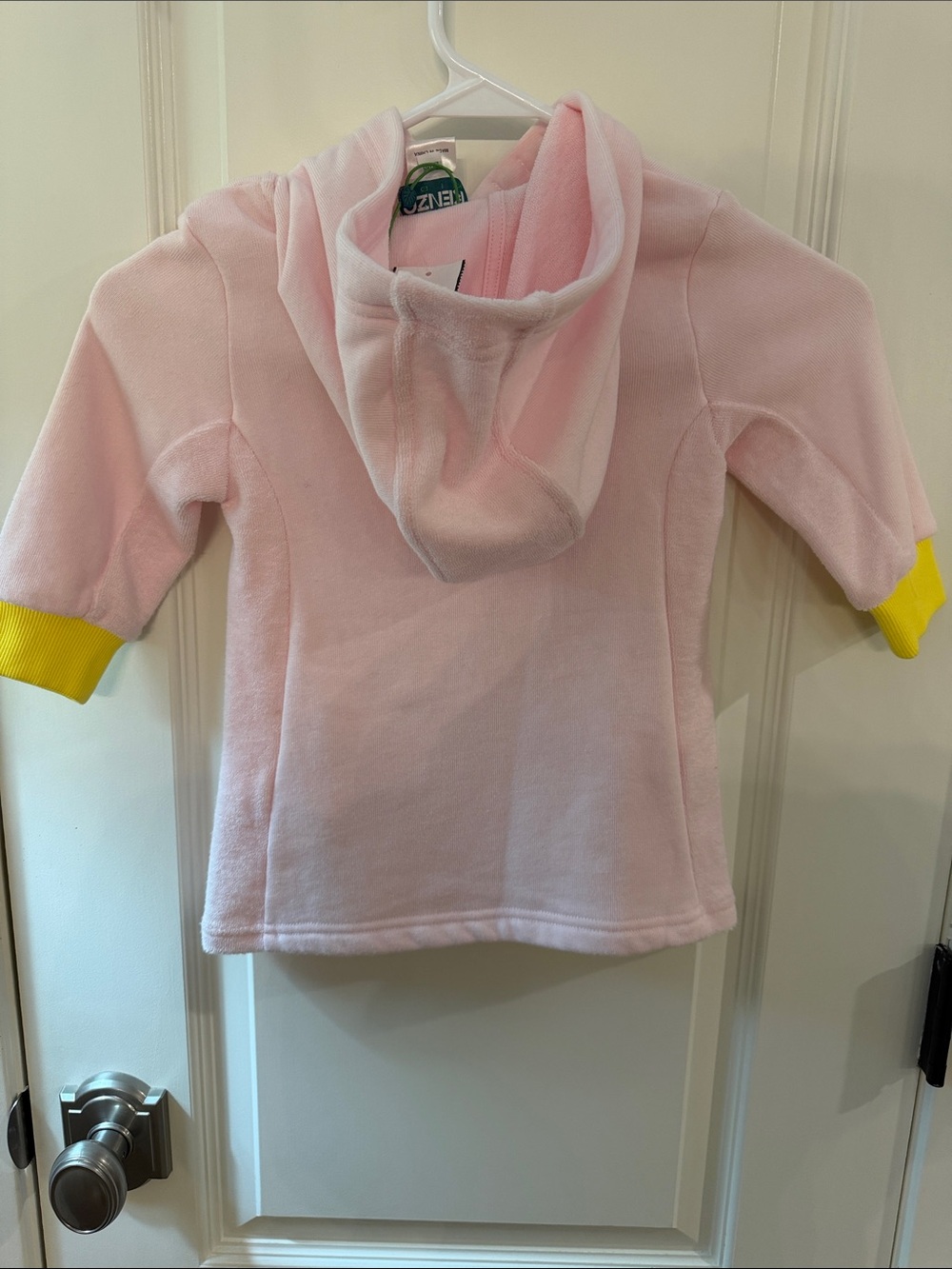 Kenzo Paris Elephant Hooded Dress-Size 2A/86-pale pink NWT - Picture 2 of 8